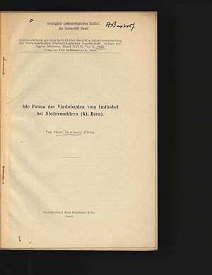 Die Fauna des Yindobonien vom Imihubel bei Niedermuhlern (Kt. Bern). Sonderabdruck aus dein Beric...