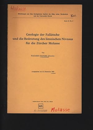 Bild des Verkufers fr Geologie der Falltsche und die Bedeutung des limnischen Niveaus fr die Zrcher Molasse. Mitteilungen aus dem Geologischen Institut der Eidg. techn. Hochschule und der Universitt Zrich, Serie B, Nr. 8. zum Verkauf von Antiquariat Bookfarm