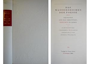 Bild des Verkufers fr Das Wasserzeichen der Poesie, oder Die Kunst und das Vergngen, Gedichte zu Lesen. In hundertvierundsechzig Spielarten vorgestellt von Andreas Thalmayr. zum Verkauf von Hesperia Libros