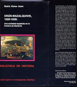 Imagen del vendedor de Orn - Mazalquivir, 1589 - 1639. Una sociedad espaola en la frontera de Berbera. Prlogo de Miguel ngel de Bunes Ibarra. a la venta por Hesperia Libros