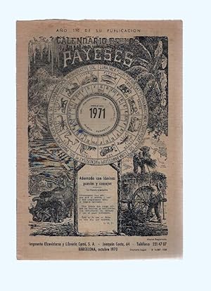 Image du vendeur pour Calendario de los Payeses 1971 mis en vente par El Boletin