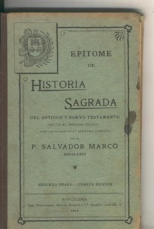 Image du vendeur pour Epitome de Historia Sagrada del antiguo y nuevo testamento mis en vente par El Boletin