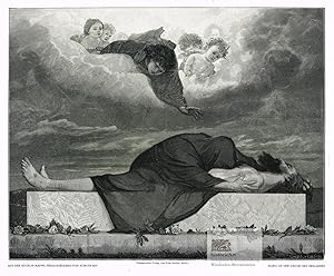 Bild des Verkufers fr Maria an der Leiche des Heilandes. Maria umarmt den aufgebahrten Leichnam Jesu. Xylographie von Heuer & Kirmse nach einem Gemlde von Bcklin um 1910 zum Verkauf von historicArt Antiquariat & Kunsthandlung