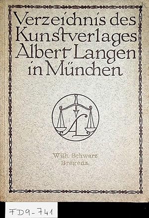 Verzeichnis des Kunstverlages Albert Langen in München.