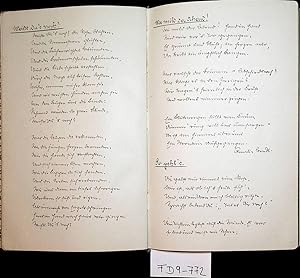 Poesiealbum. Deutsche Handschrift zu Beginn des 20. Jahrhunderts, Anthologie von unterschiedliche...
