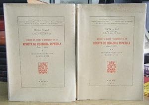 INDICES DE VOCES Y MORFEMA DE LA REVISTA DE FILOLOGIA ESPAÑOLA (TOMOS I-XLV). VOL. 1 Y 2.