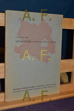 Bild des Verkufers fr Johann Schenk, ein Altmeister der deutschen Singspiels : Niederdonau, Ahnengau des Fhrers, Schriftenreihe fr Heimat und Volk - Heft Nr. 107. zum Verkauf von Antiquarische Fundgrube e.U.