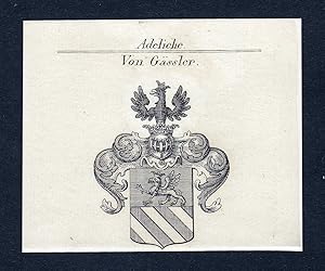 Image du vendeur pour Von Gssler" - Gssler Gler Gaessler Wappen Adel coat of arms heraldry Heraldik mis en vente par Antiquariat Steffen Vlkel GmbH