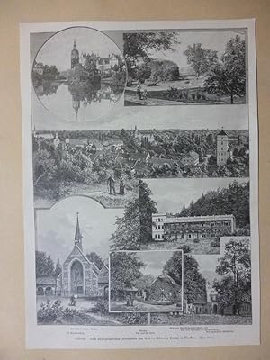 Orig. Holzstich - Thüringen - Muskau.