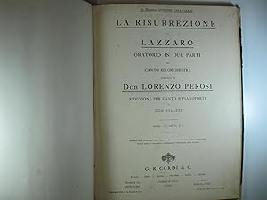 Seller image for MISSA CENTENARII JACOBI BALMES. QUATUOR ET SOLIS VOCIBUS CONCINENDA ALTERNANTE CHORO POPULARI GREGORIANIS MODULIS ORGANO COMITANTE.MISSA PONTIFICALIS.MESSA A TRE VOCI D'UOMO CON ACCOMPAGNAMENTO D'ORGANO OD ARMONIO.LA RISURREZIONE DI LAZZARO, ORATORIO IN DUE PARTI PER CANTO ED ORCHESTA . RIDUZIONE PER CANTO E PIANOFORTE. for sale by Costa LLibreter