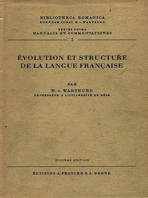 Bild des Verkufers fr Evolution et structure de la langue francaise zum Verkauf von Librodifaccia