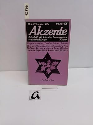 Seller image for Akzente - Zeitschrift für Literatur . for sale by AphorismA gGmbH
