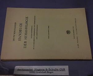 Imagen del vendedor de Handbuch der Semasiologie. Kurze Einfhrung in die Geschichte, Problematik und Terminologie der Bedeutungslehre. (= Bibliothek der allgemeinen Sprachwissenschaft, Reihe 1/Handbcher). a la venta por Antiquariat Andree Schulte