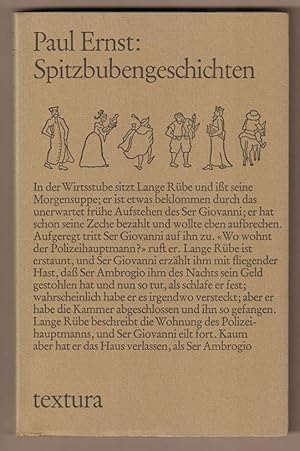 Bild des Verkufers fr Spitzbubengeschichten. zum Verkauf von Antiquariat Neue Kritik