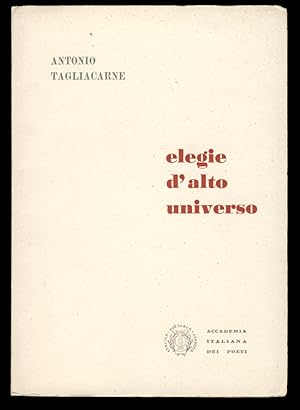 Elegie d'alto universo. (Signed and Inscribed Copy)