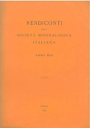 Rendiconti della società mineralogica italiana. Anno XIII