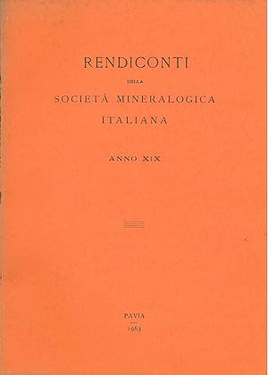 Rendiconti della società mineralogica italiana. Anno XIX