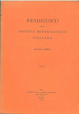 Rendiconti della società mineralogica italiana. Anno XXII