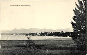 Bild des Verkufers fr Ansichtskarte / Postkarte Seeshaupt in Oberbayern, Starnberger See, Ortschaft mit Landschaftsblick zum Verkauf von akpool GmbH