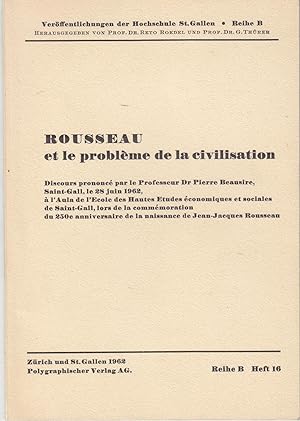 Rousseau et le problème de la civilisation