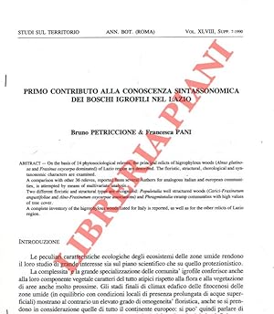 Primo contributo alla conoscenza sintassonomica dei boschi igrofili nel Lazio.