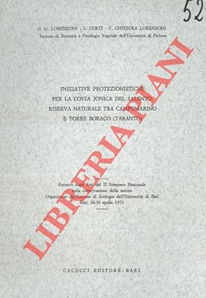 Iniziative protezionistiche per la costa jonica del Salento. Riserva naturale tra Campomarino e T...