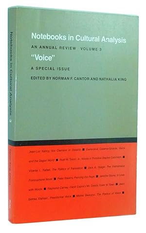 Seller image for Notebooks in Cultural Analysis: an Annual Review, Volume 3; a Special Issue on "Voice" for sale by Cat's Cradle Books
