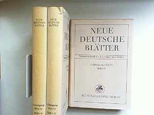 Seller image for Neue Deutsche Bltter. Monatsschrift fr Literatur und Kritik. Fotomechanischer Nachdruck. for sale by Antiquariat Kelifer
