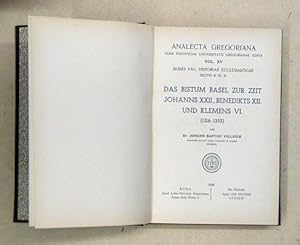 Bild des Verkufers fr Das Bistum Basel zur Zeit Johanns XXII., Benedikts XII. und Klemens VI. (1316 - 1352). zum Verkauf von antiquariat peter petrej - Bibliopolium AG