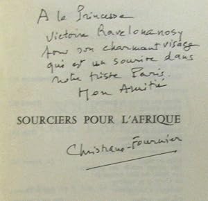 Image du vendeur pour Sourciers pour l'Afrique (hommage de l'auteur) mis en vente par crealivres