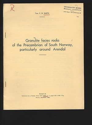 Bild des Verkufers fr Granulite facies rocks of the Precambrian of South Norwey, particularly around Arendal. Extrait de SCIENCES DE LA TERRE, Tome XIV, n 4, 6 ?g. zum Verkauf von Antiquariat Bookfarm