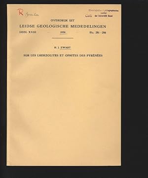 Bild des Verkufers fr SUR LES LHERZOLITES ET OPHITES DES PYRENEES. zum Verkauf von Antiquariat Bookfarm