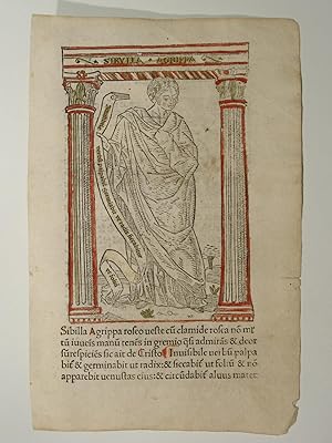 Bild des Verkufers fr Discordantiae sanctorum doctorum Hieronymi et Augustini: Sibylla (Sibylle) Agrippa (GW 3387, HCR 2453). zum Verkauf von Versandantiquariat Christine Laist