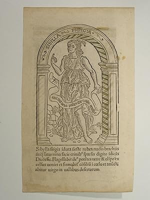 Bild des Verkufers fr Discordantiae sanctorum doctorum Hieronymi et Augustini: Sibylla (Sibylle) Phrigia und Hellespontica (GW 3387, HCR 2453). zum Verkauf von Versandantiquariat Christine Laist