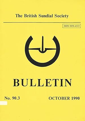 The British Sundial Society Bulletin No 90.3 October 1990.