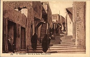 Immagine del venditore per Ansichtskarte / Postkarte Sousse Tunesien, Rue de la Kasba Souk El Cai, verschleierte Frauen venduto da akpool GmbH