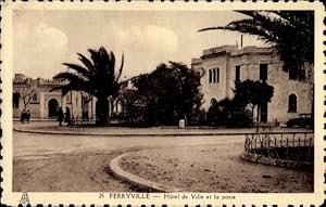 Immagine del venditore per Ansichtskarte / Postkarte Ferryville Tunesien, Hotel de Ville et la poste, Rathaus und Postamt venduto da akpool GmbH