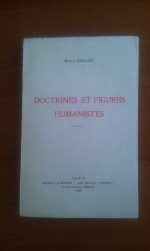 Bild des Verkufers fr Doctrines et figures humanistes zum Verkauf von JLG_livres anciens et modernes