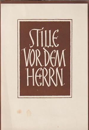 Seller image for Stille vor dem Herrn for sale by Falkensteiner