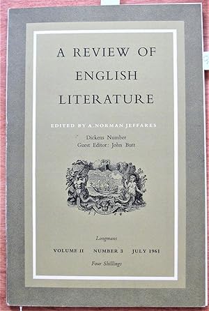 Immagine del venditore per The Significance of Dicken's Periodicals. Essay in A Review of English Literature, Volume II Number 3 July, 1961. Dicken's Number venduto da Ken Jackson