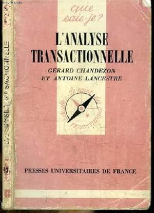 Image du vendeur pour L'ANALYSE TRANSACTIONNELLE mis en vente par Le-Livre