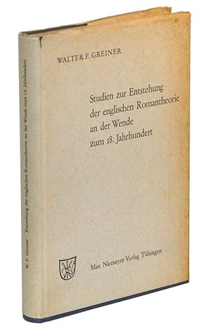 Seller image for Studien zur Entstehung der englischen Romantheorie an der Wende zum 18. Jahrhundert for sale by Cat's Cradle Books