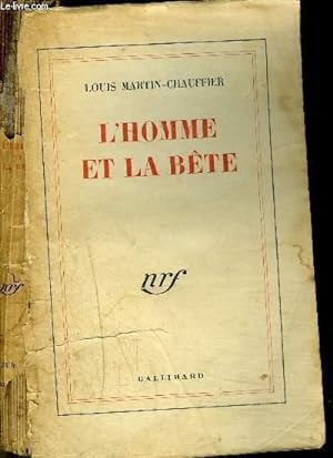 Image du vendeur pour L'HOMME ET LA BTE mis en vente par Le-Livre
