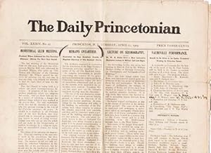 THE DAILY PRINCETONIAN, Vol. XXXIV, No 43, April 27, 1909