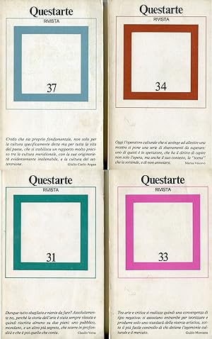 Bild des Verkufers fr Questarte nn. 31-39 zum Verkauf von Studio Bibliografico Marini