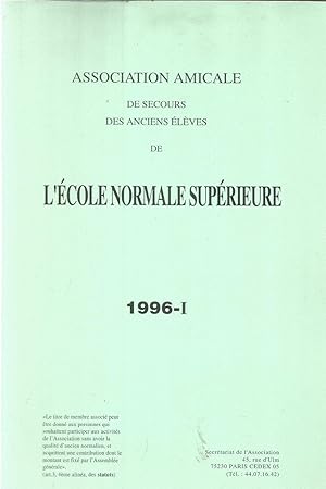 Association Amicale de secours des anciens élèves de L'Ecole Normale Supérieur 1996-I