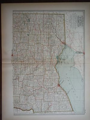 Seller image for The Century Atlas Map of Ohio, Northern Part (1897) for sale by Imperial Books and Collectibles