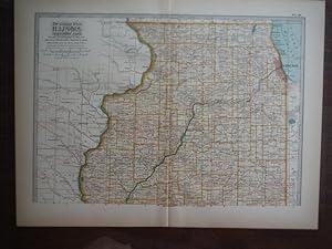 Seller image for The Century Atlas Map of Illinois Northern Part (1897) for sale by Imperial Books and Collectibles