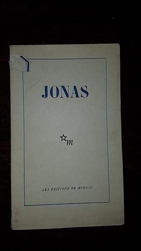 Image du vendeur pour Jonas. Le Livre de Jonas traduit par Jrme Lindon mis en vente par AHA BOOKS