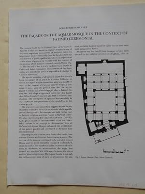 Bild des Verkufers fr The faade of the Aqmar mosque in the context of Fatimid ceremonial. zum Verkauf von Carmichael Alonso Libros